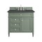James Martin Vanities Brittany 36in Single Vanity, Smokey Celadon w/ 3 CM Charcoal Soapstone Top 650-V36-SC-3CSP - alternate 1